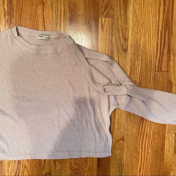 Pull&Bear mauve cold-shoulder sweater - Picture 2 of 4